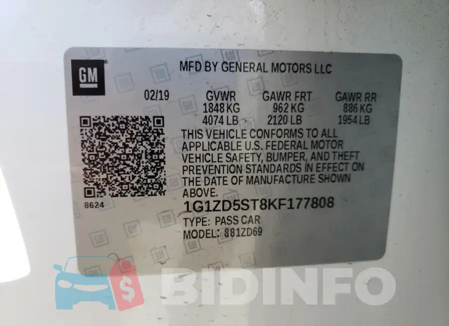 1G1ZD5ST8KF177808 Photo# 13