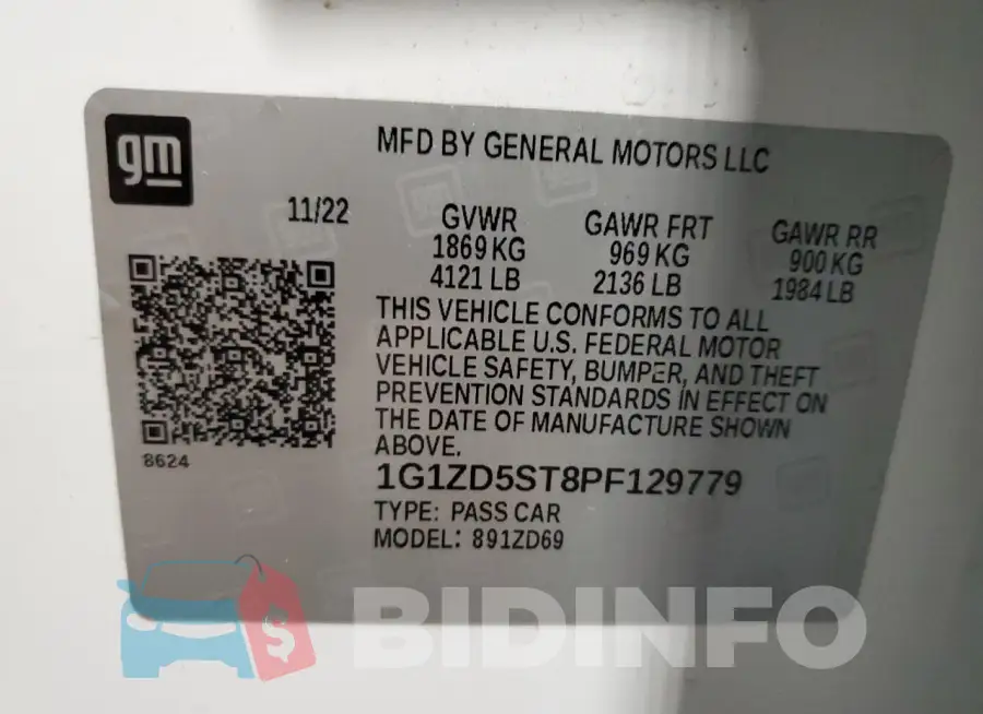 1G1ZD5ST8PF129779 Photo# 12
