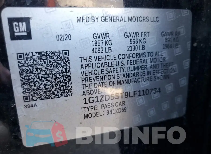 1G1ZD5ST9LF110734 Photo# 12