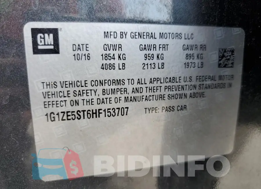 1G1ZE5ST6HF153707 Photo# 12