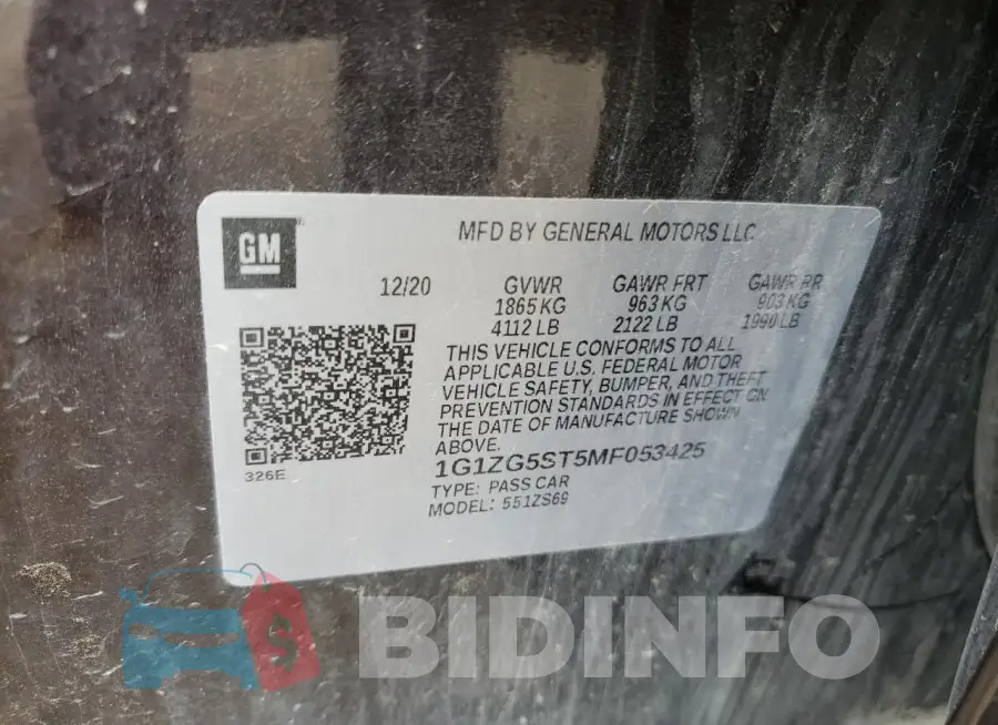 1G1ZG5ST5MF053425 Photo# 12