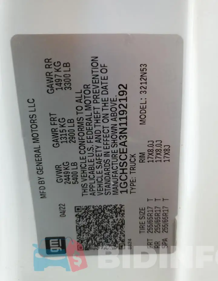 1GCHSCEA3N1192192 Photo# 12