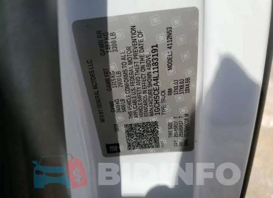 1GCHSCEA4L1183191 Photo# 12