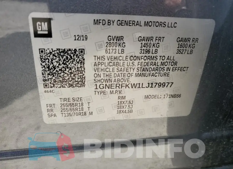 1GNERFKW1LJ179977 Photo# 13