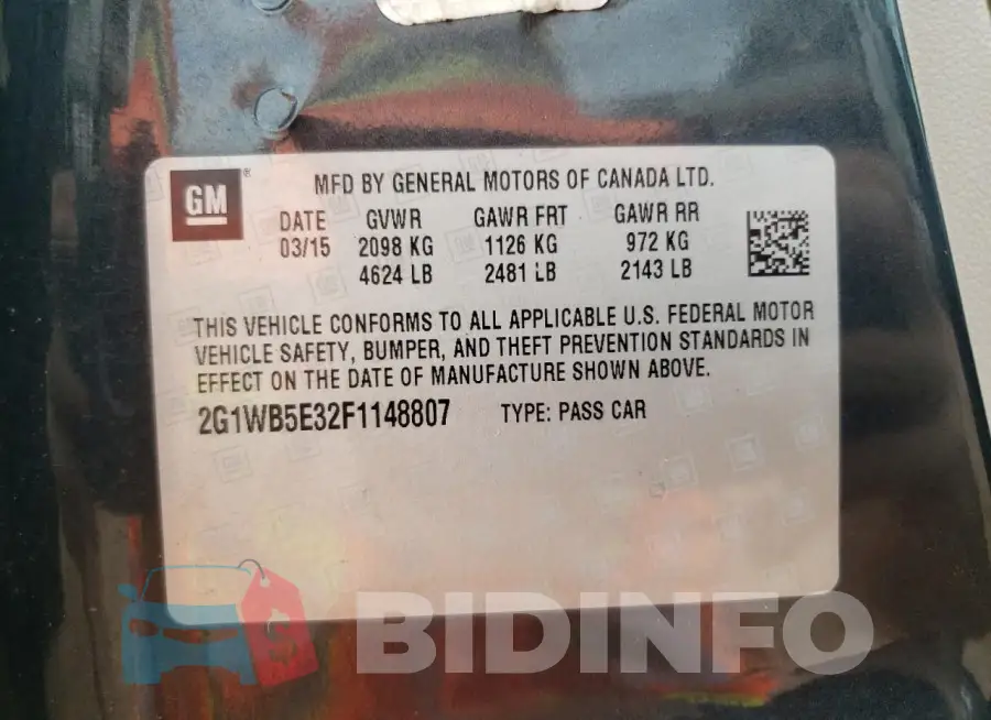 2G1WB5E32F1148807 Photo# 12