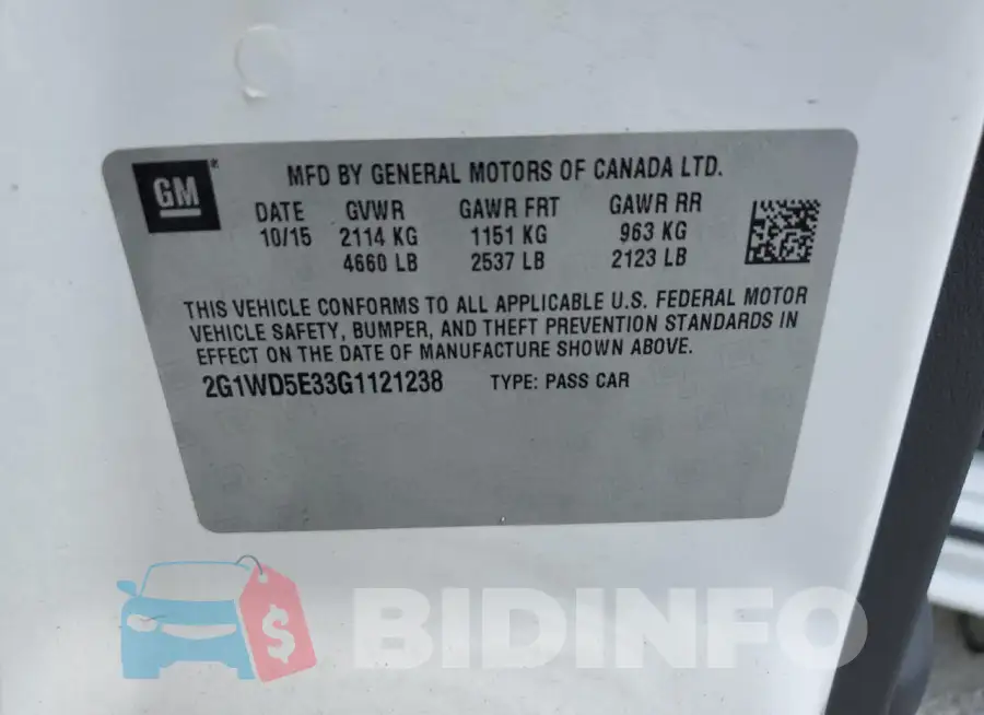2G1WD5E33G1121238 Photo# 12