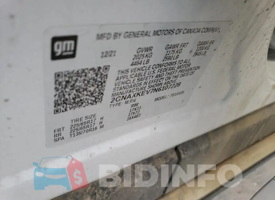 2GNAXKEV7N6107228 Photo# 14