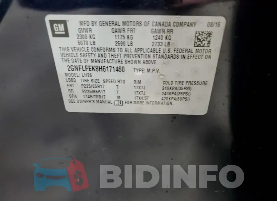 2GNFLFEK8H6171460 Photo# 13