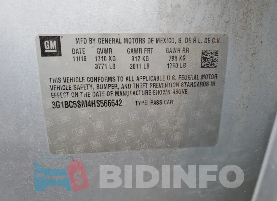 3G1BC5SM4HS566642 Photo# 12