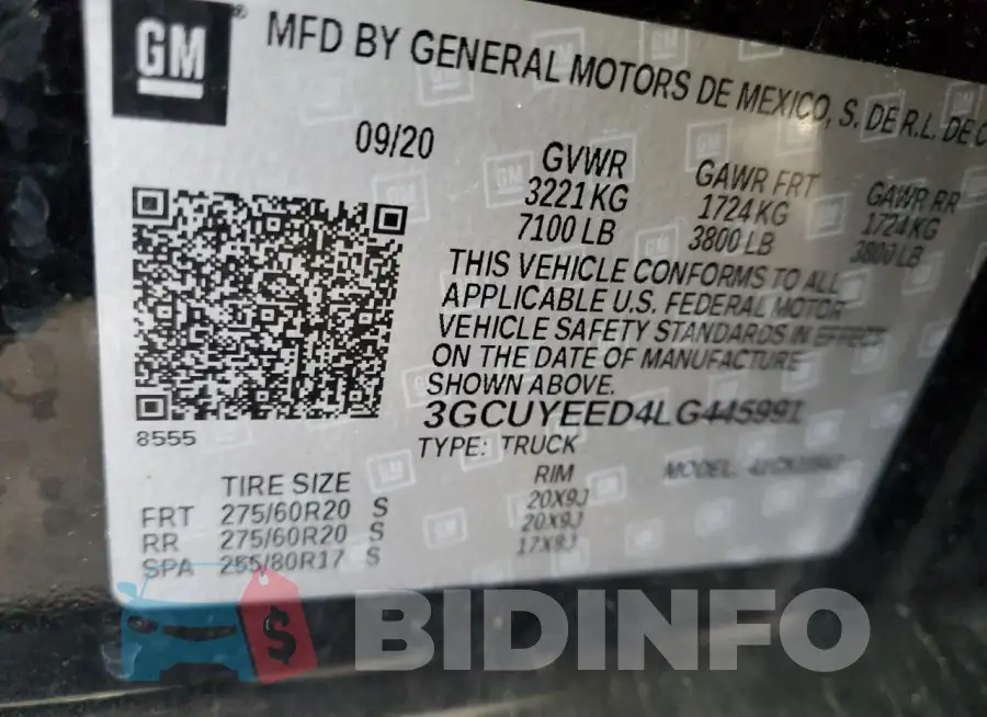 3GCUYEED4LG445991 Photo# 12