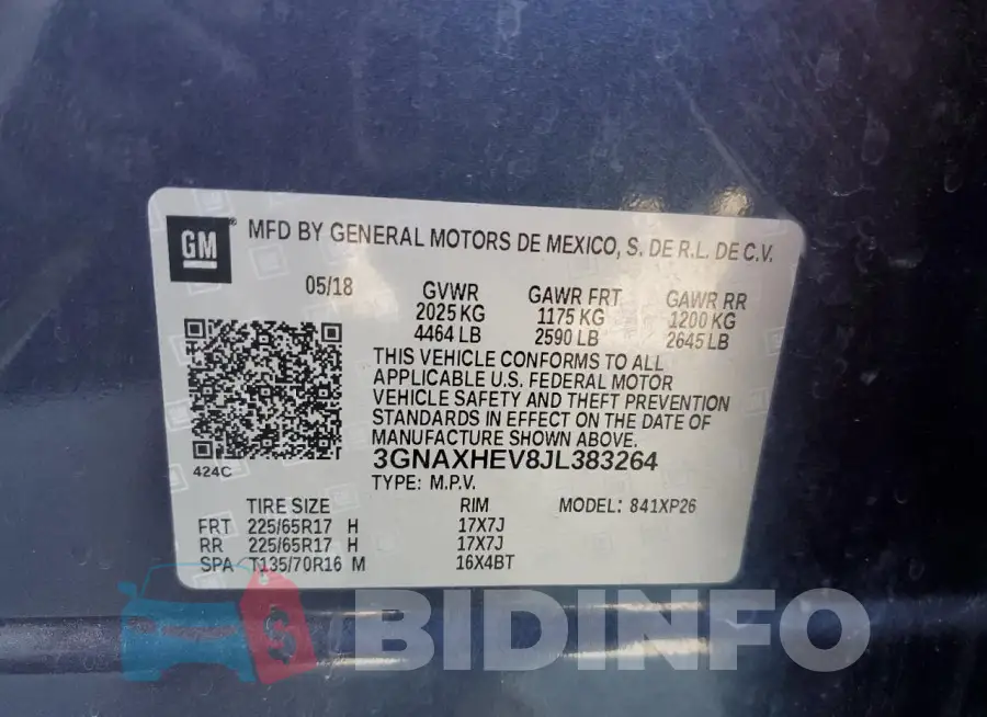 3GNAXHEV8JL383264 Photo# 13