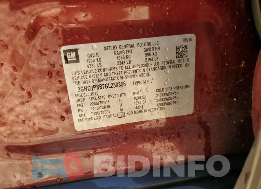 3GNCJPSB7GL239356 Photo# 13