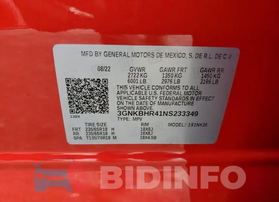 3GNKBHR41NS233349 Photo# 13