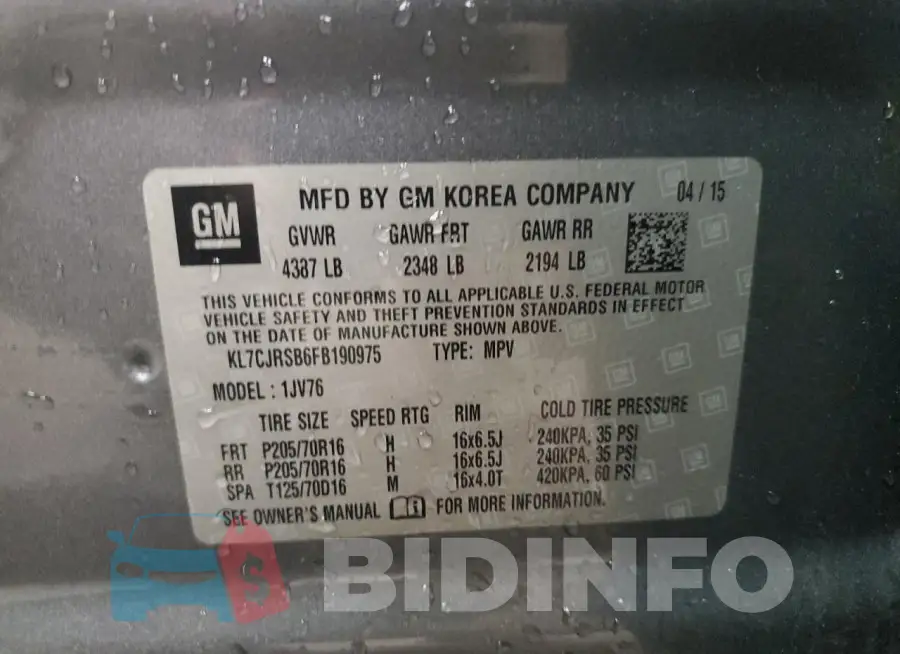 KL7CJRSB6FB190975 Photo# 13
