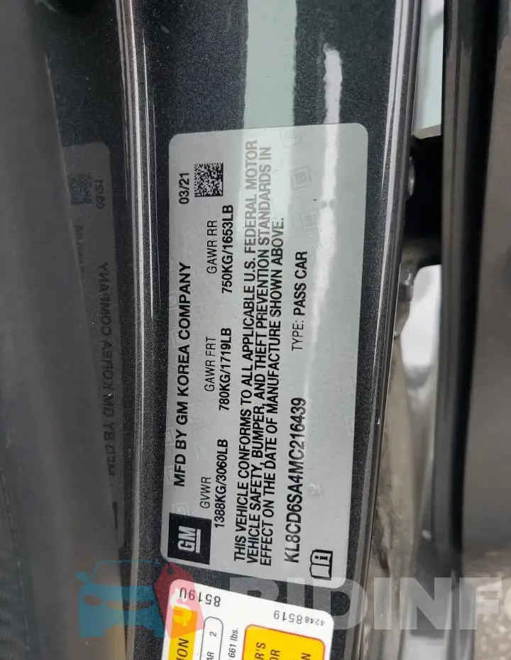 KL8CD6SA4MC216439 Photo# 13