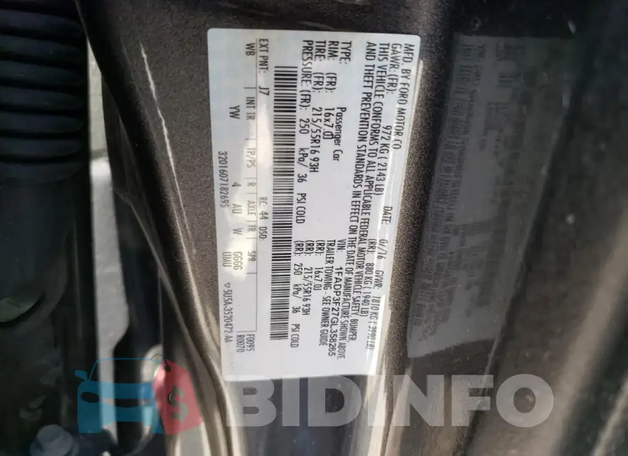 1FADP3F27GL358265 Photo# 12