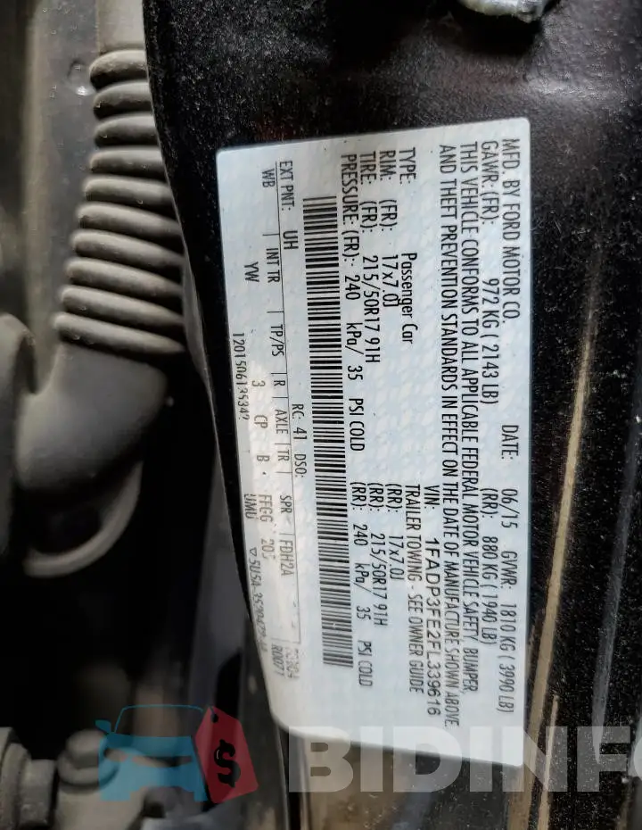 1FADP3FE2FL339616 Photo# 12