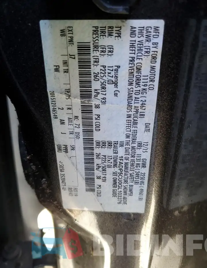 1FADP5CU0GL103376 Photo# 13