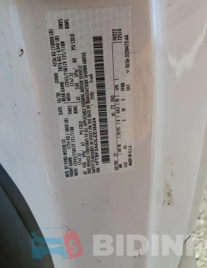 1FTBF2A63LEE36824 Photo# 12