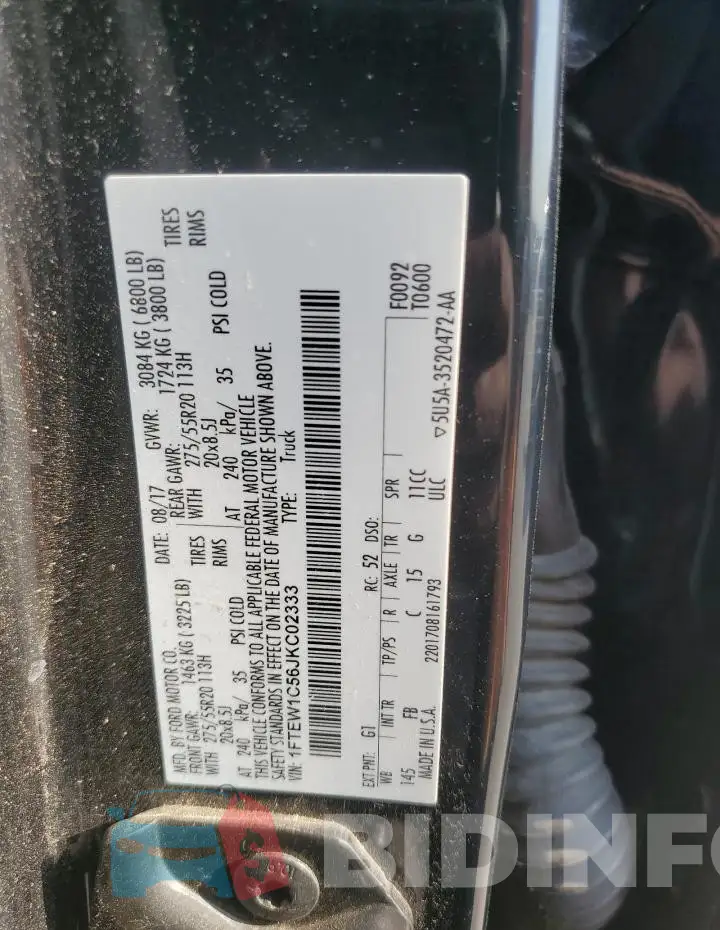1FTEW1C56JKC02333 Photo# 12