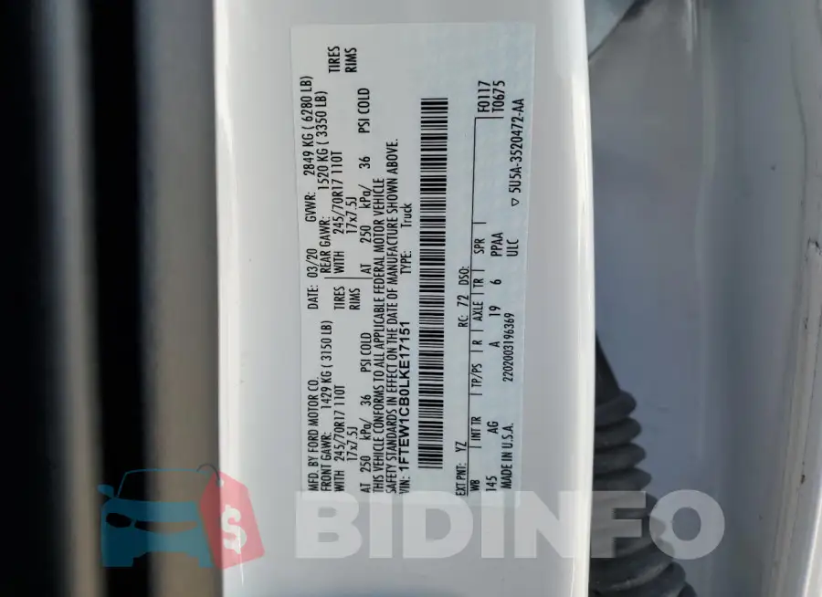 1FTEW1CB0LKE17151 Photo# 12