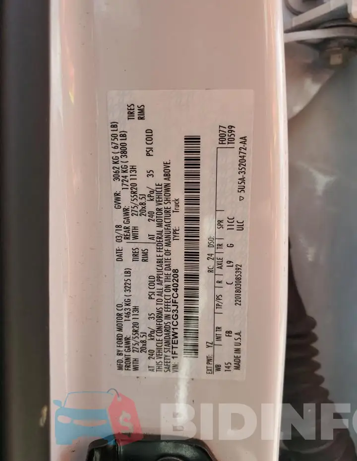 1FTEW1CG3JFC40208 Photo# 13