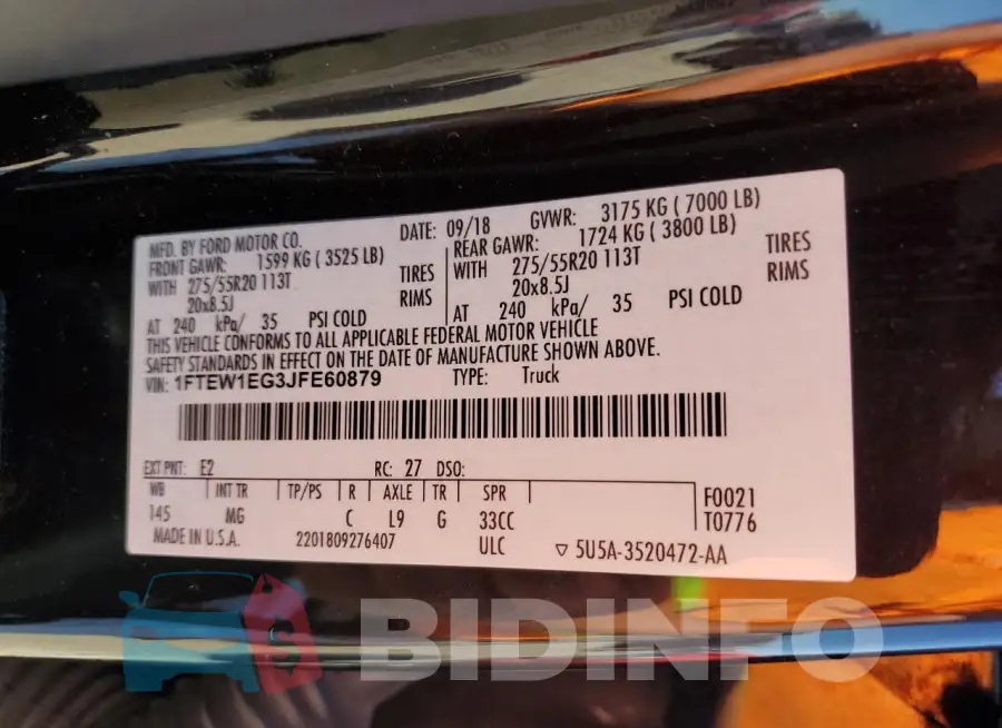 1FTEW1EG3JFE60879 Photo# 12