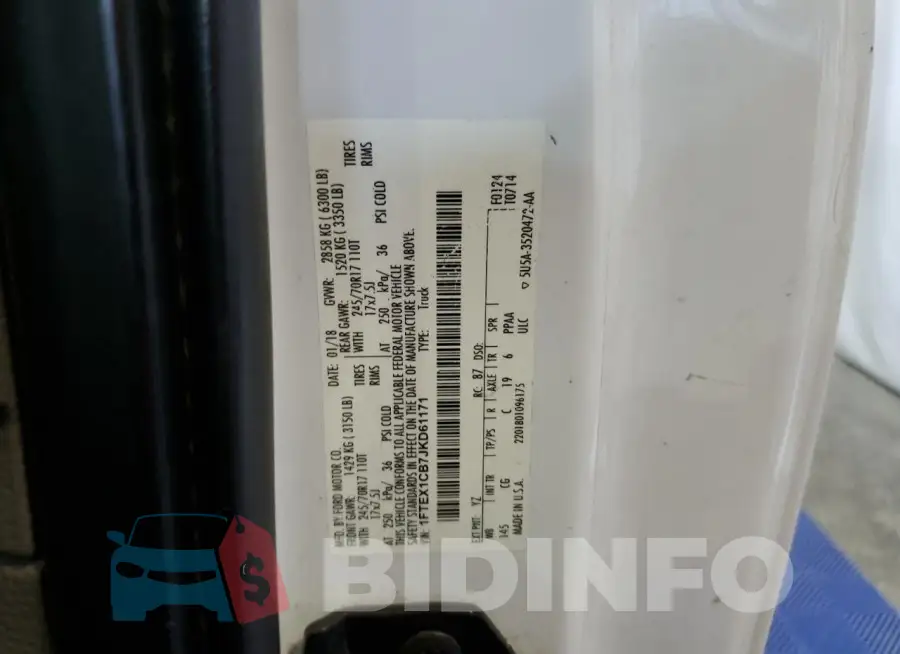 1FTEX1CB7JKD61171 Photo# 12