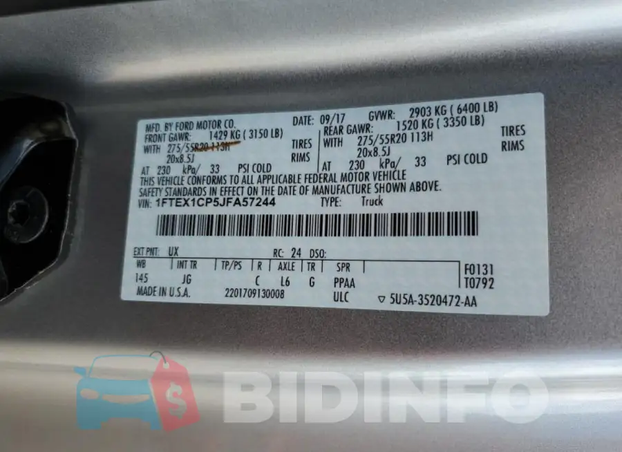 1FTEX1CP5JFA57244 Photo# 12