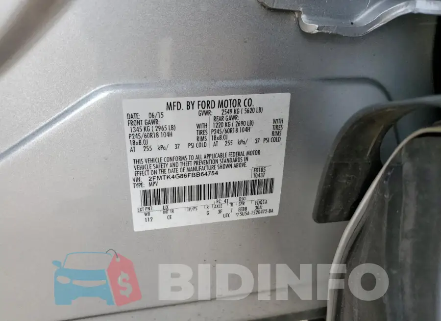 2FMTK4G86FBB64754 Photo# 12