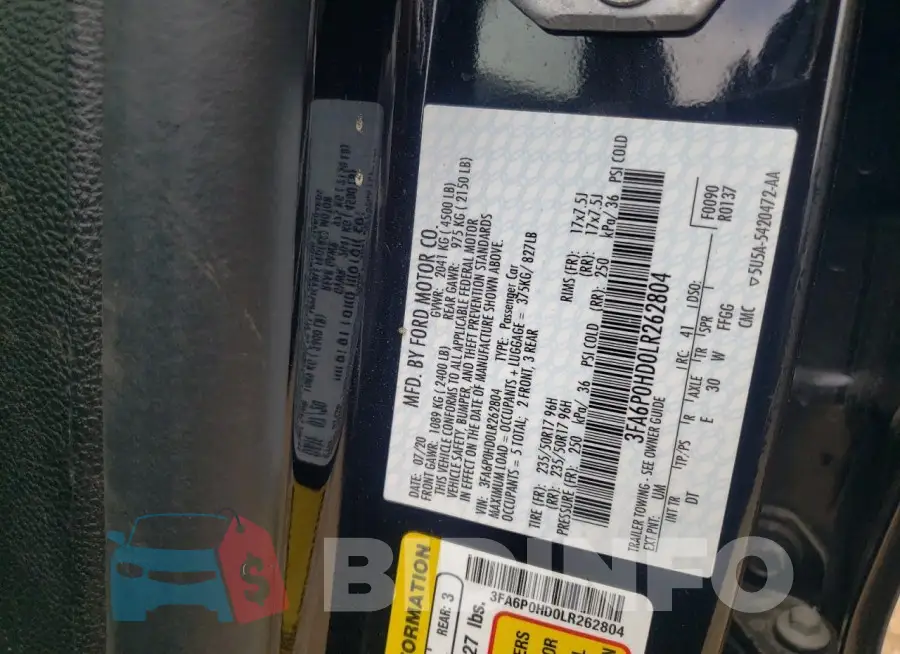 3FA6P0HD0LR262804 Photo# 12