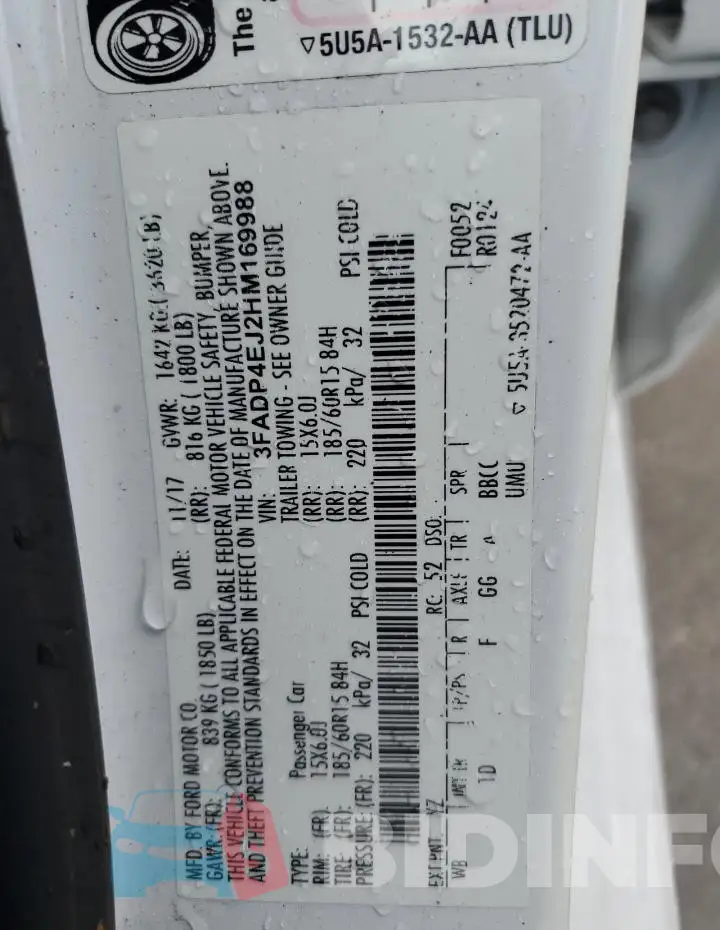 3FADP4EJ2HM169988 Photo# 13