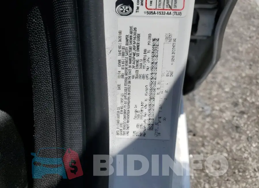 3FADP4EJ6FM163026 Photo# 12