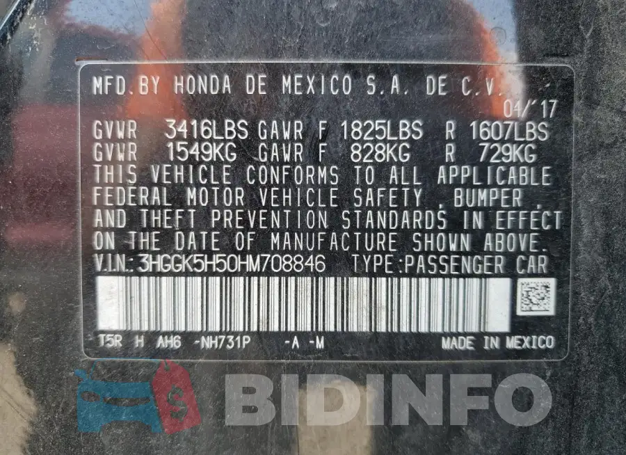 3HGGK5H50HM708846 Photo# 12