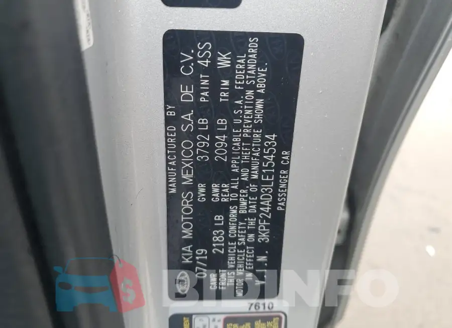 3KPF24AD3LE154534 Photo# 12