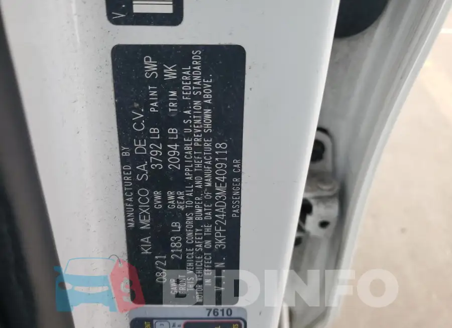 3KPF24AD3ME409118 Photo# 13