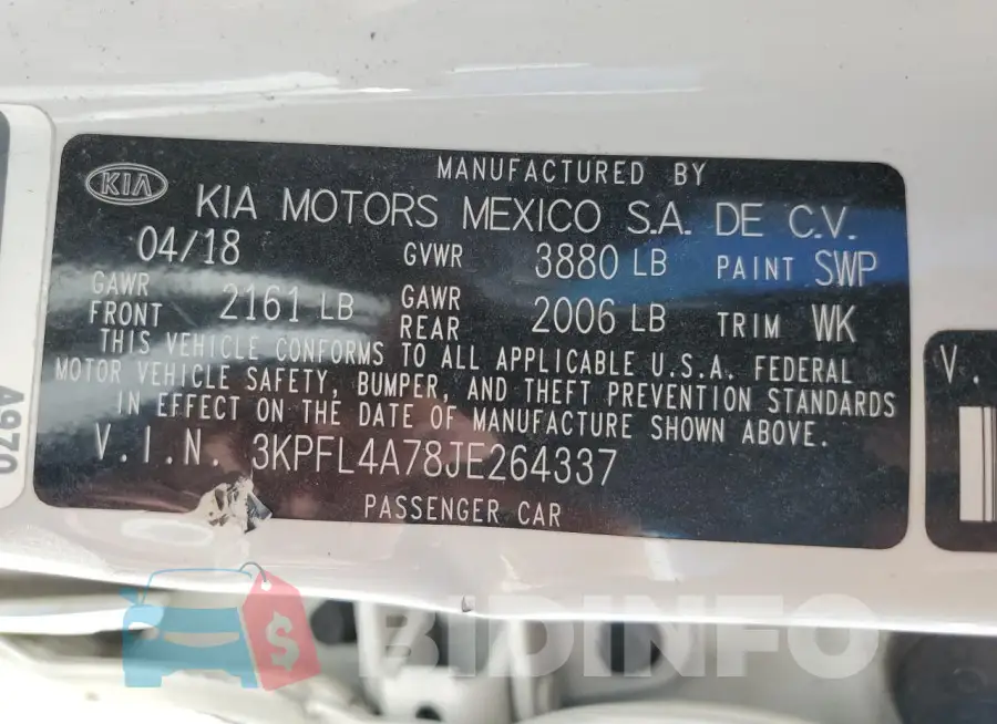 3KPFL4A78JE264337 Photo# 12