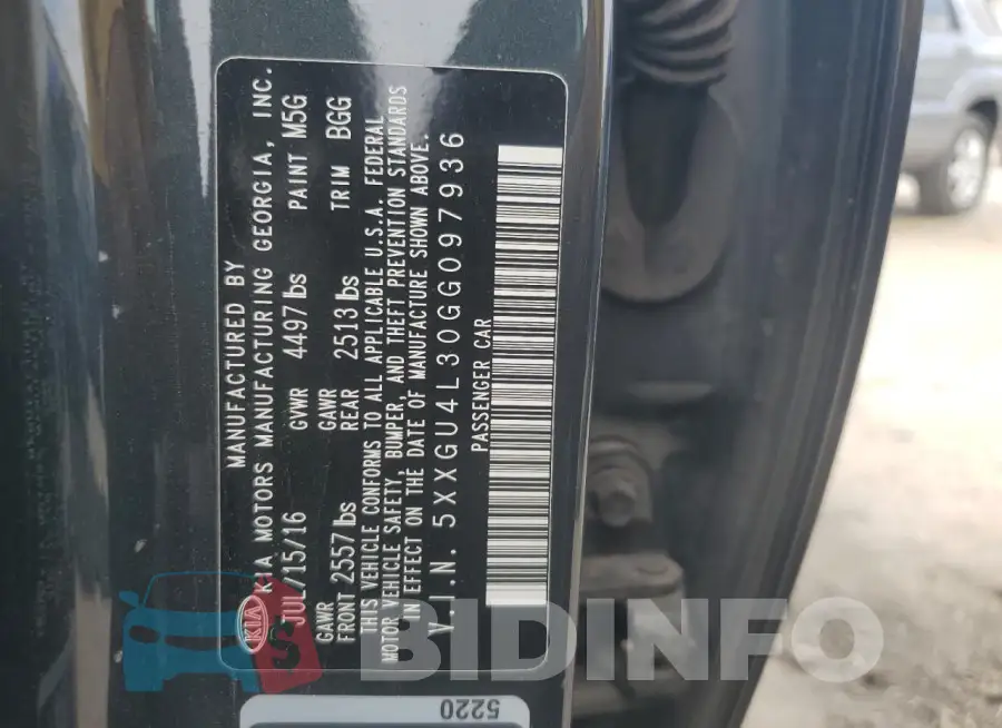 5XXGU4L30GG097936 Photo# 12