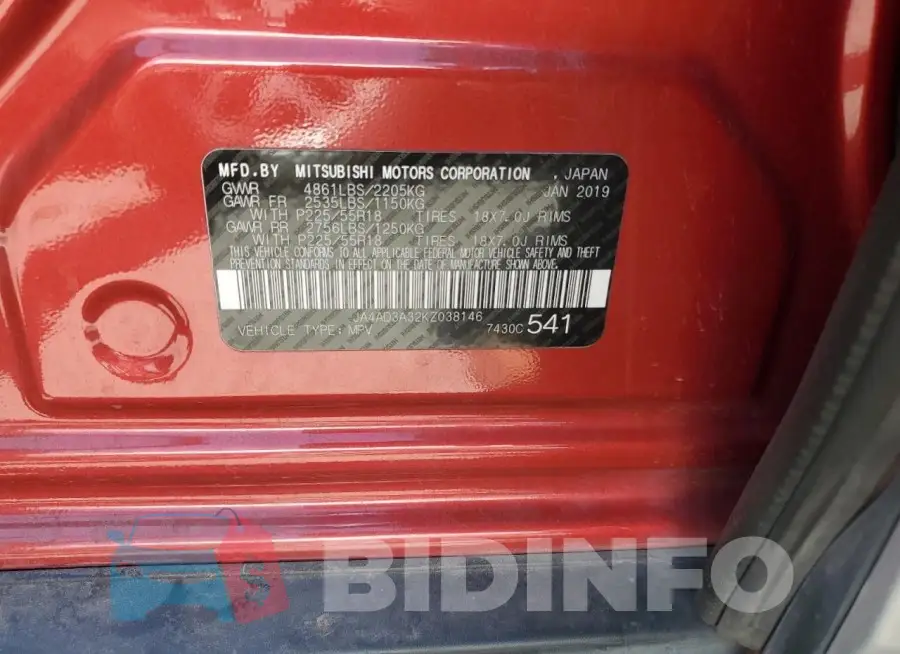 JA4AD3A32KZ038146 Photo# 12