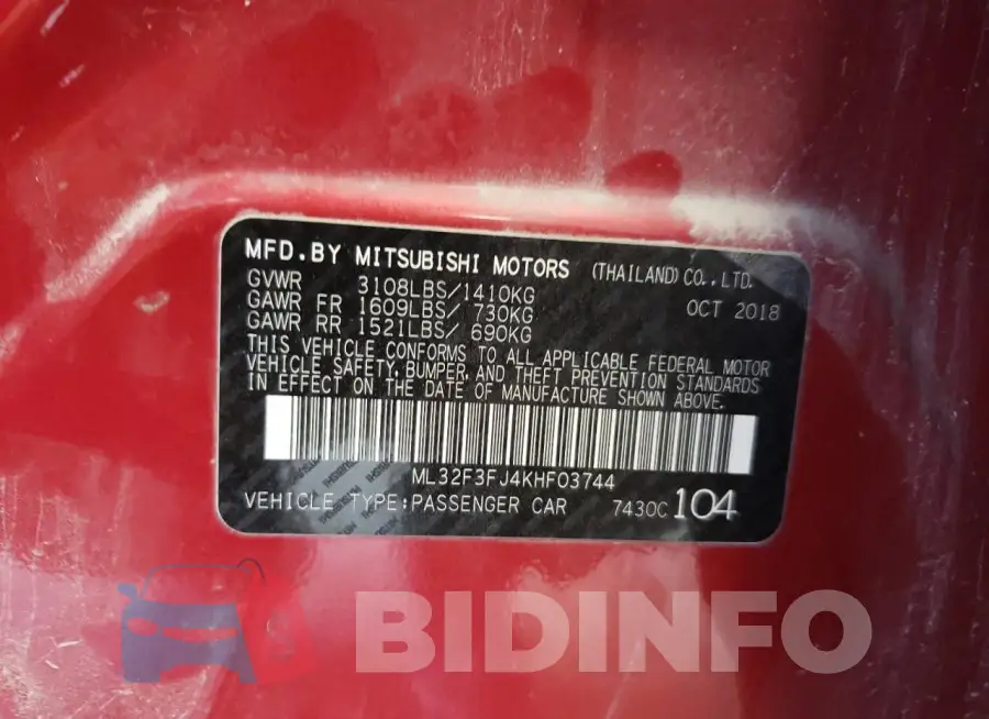 ML32F3FJ4KHF03744 Photo# 12