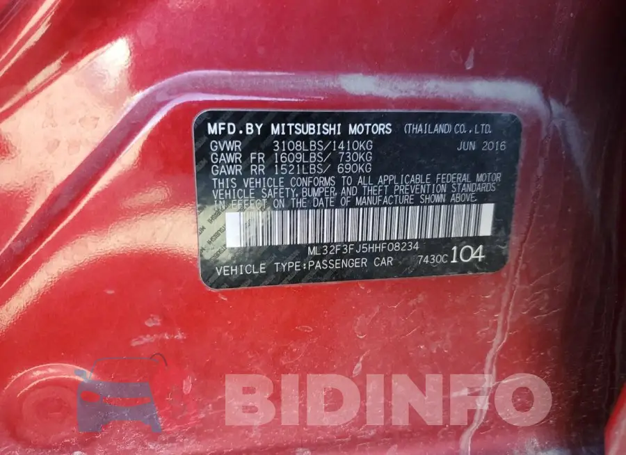 ML32F3FJ5HHF08234 Photo# 12