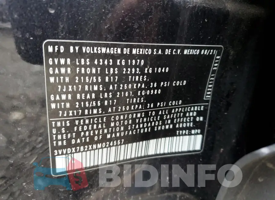 3VVDX7B2XNM024557 Photo# 12