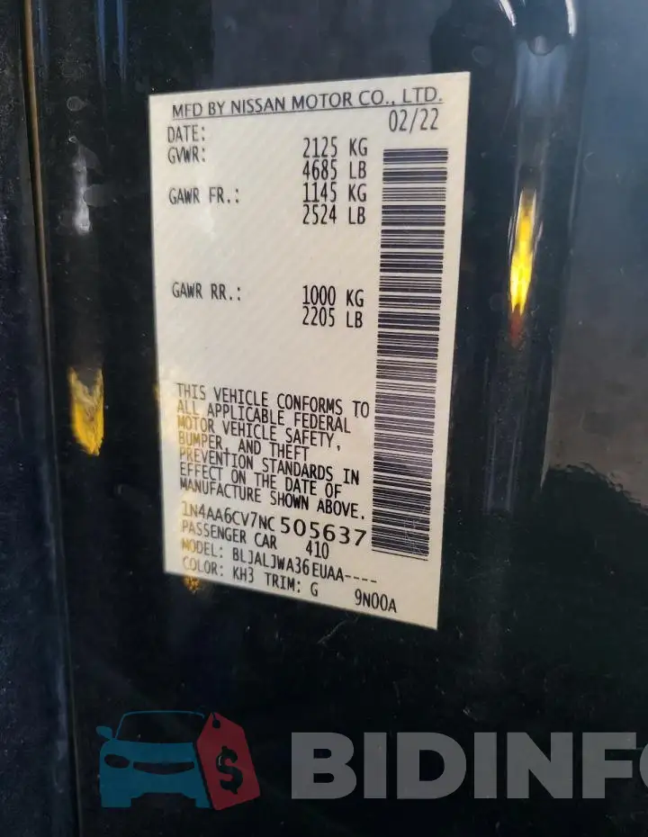 1N4AA6CV7NC505637 Photo# 12