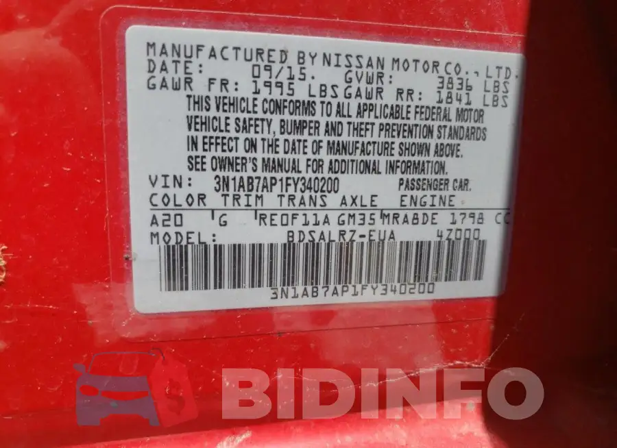 3N1AB7AP1FY340200 Photo# 13