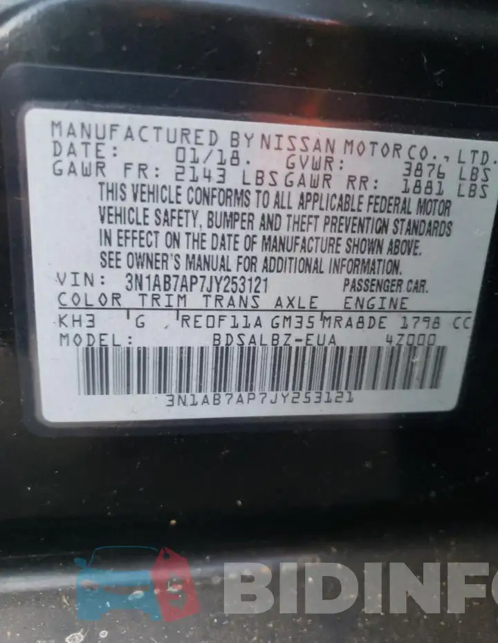 3N1AB7AP7JY253121 Photo# 12