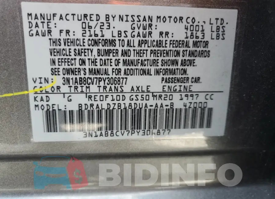 3N1AB8CV7PY306877 Photo# 12