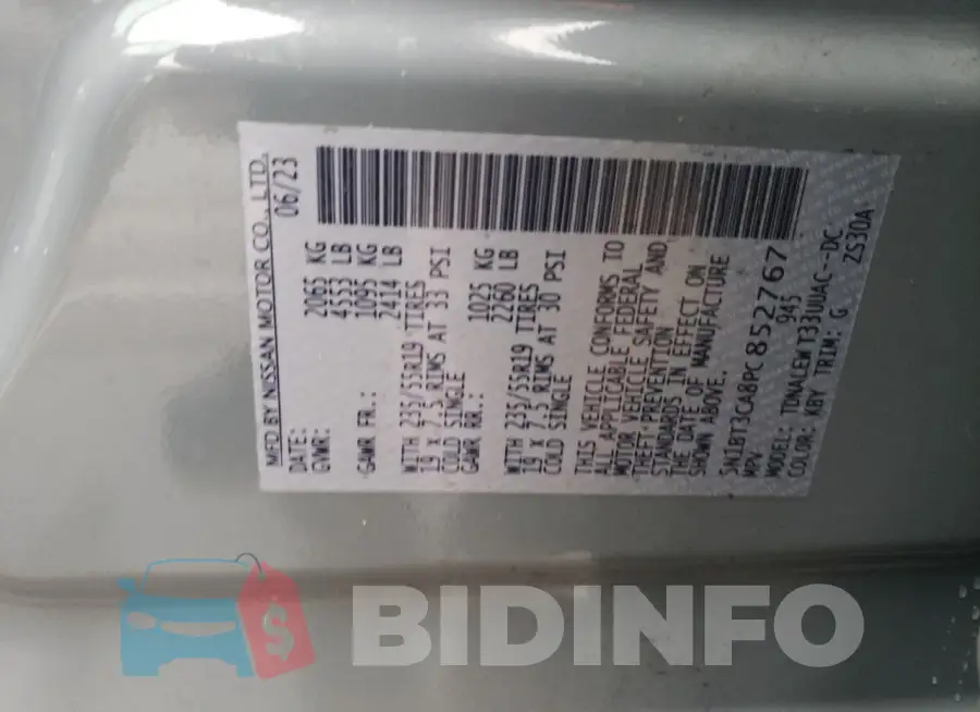 5N1BT3CA8PC852767 Photo# 13