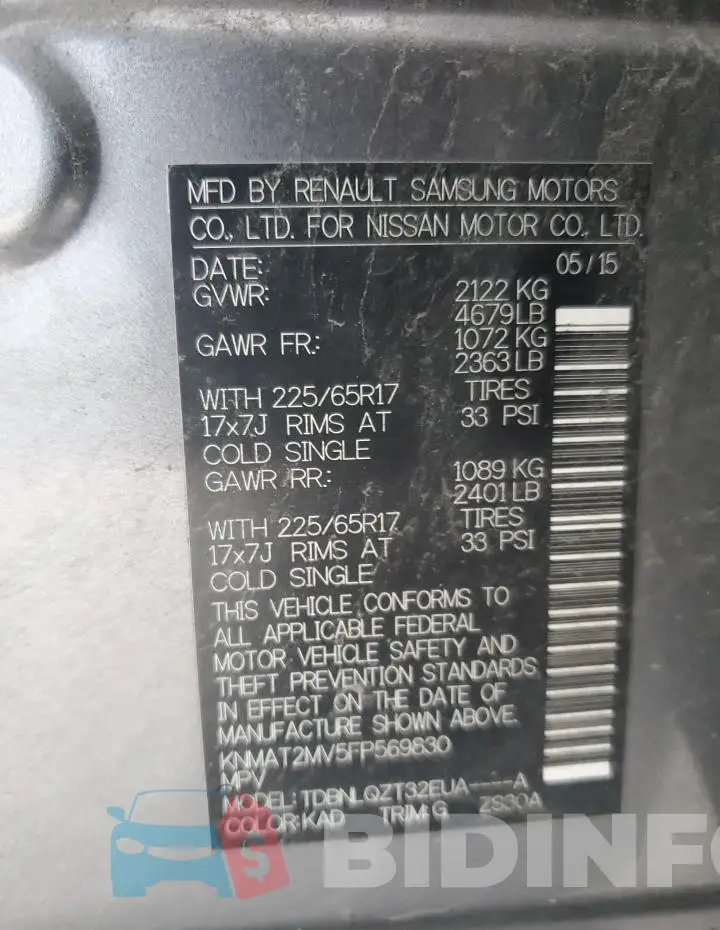 KNMAT2MV5FP569830 Photo# 13