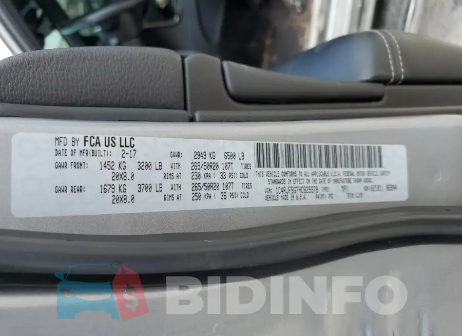 1C4RJFBG7HC825979 Photo# 13
