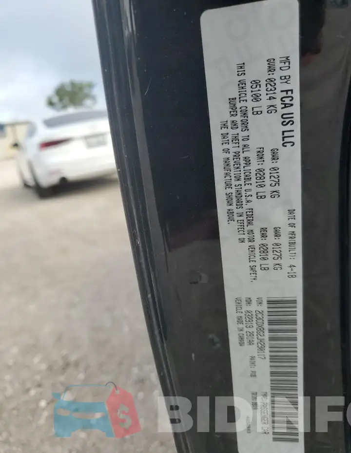 2C3CDXBG2JH290117 Photo# 12